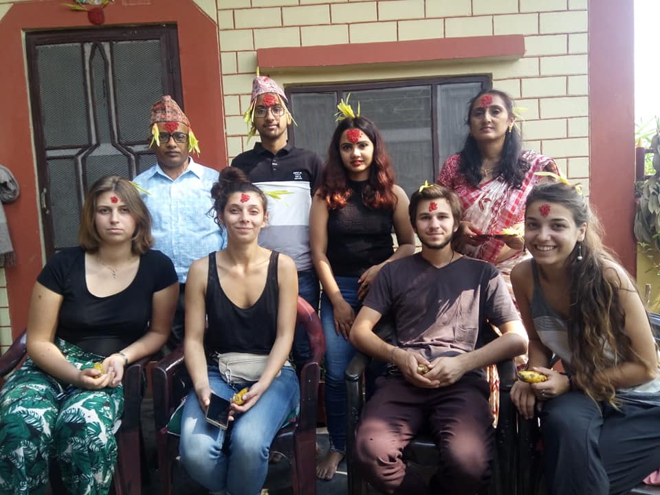 Volunteer involving in Cultural Exchange (Dashain Festival)
